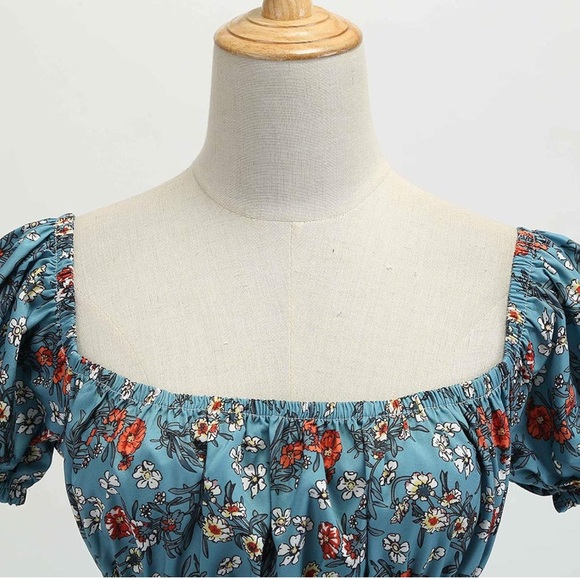 Off Shoulder Miss Fox Floral Dress - Picture 5 of 13